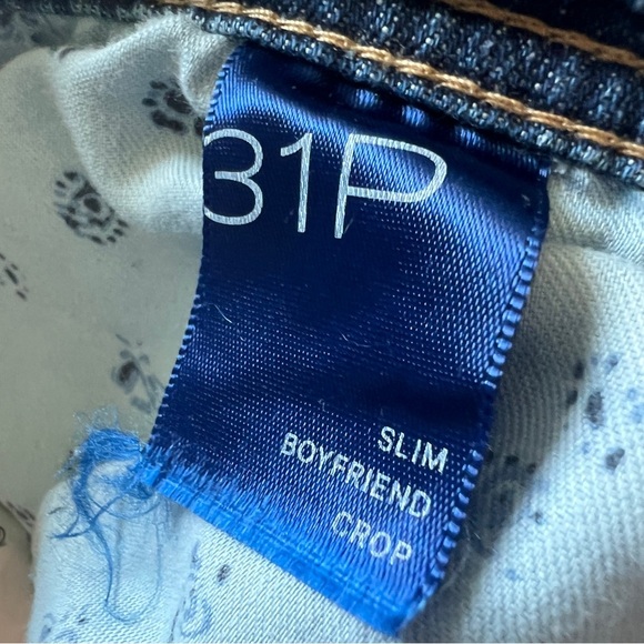 PILCRO Slim Boyfriend Crop Jeans Leopard Side Stripe Distressed Size 31P - Picture 12 of 14